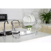 Fresh Stainless Steel Chrome 2-Tier Dish Rack with Utensil Holder & Cutting Board Holder