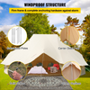 VEVOR 6m Bell Tent 19.7x13.1x9.8 ft Yurt Beige Canvas Tent Cotton Glamping Tents