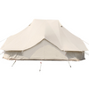 VEVOR 6m Bell Tent 19.7x13.1x9.8 ft Yurt Beige Canvas Tent Cotton Glamping Tents