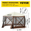 VEVOR Camping Gazebo Screen Tent, 12*12ft, 6 Sided Pop-up Canopy Shelter Tent